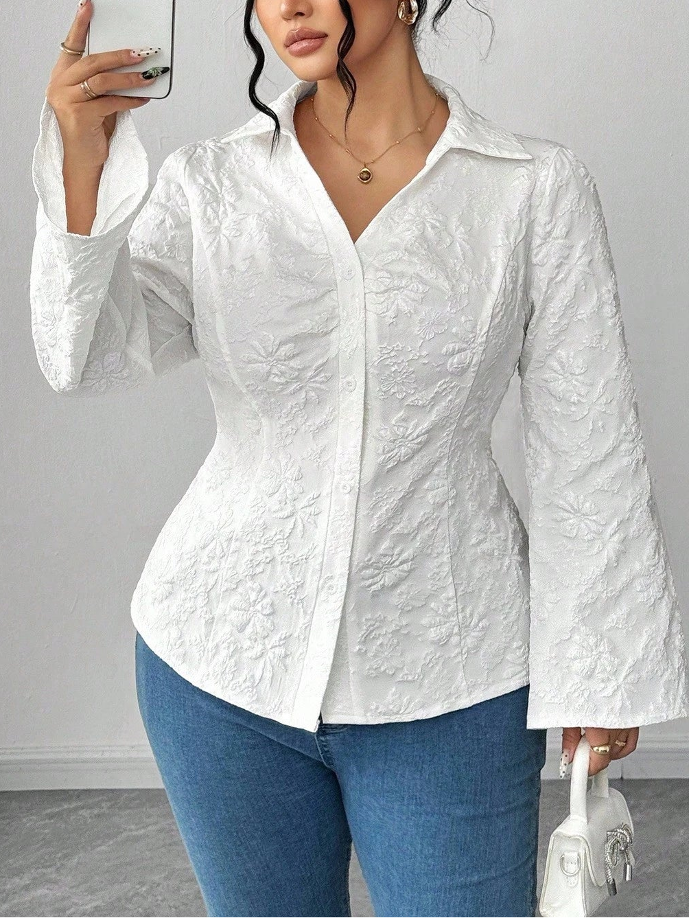 Shein Curve+ ing, fehér