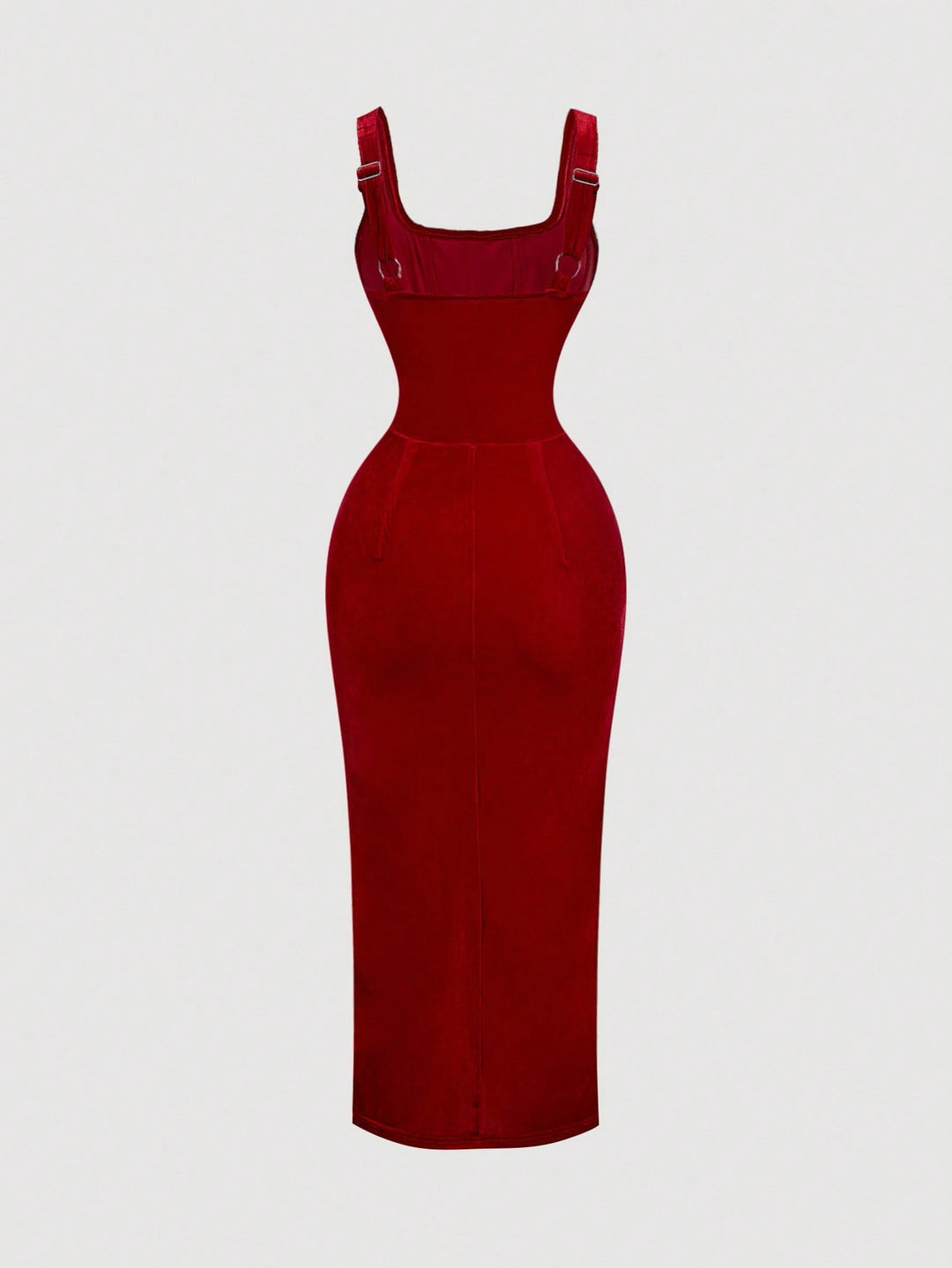 SHEIN piros midi ruha