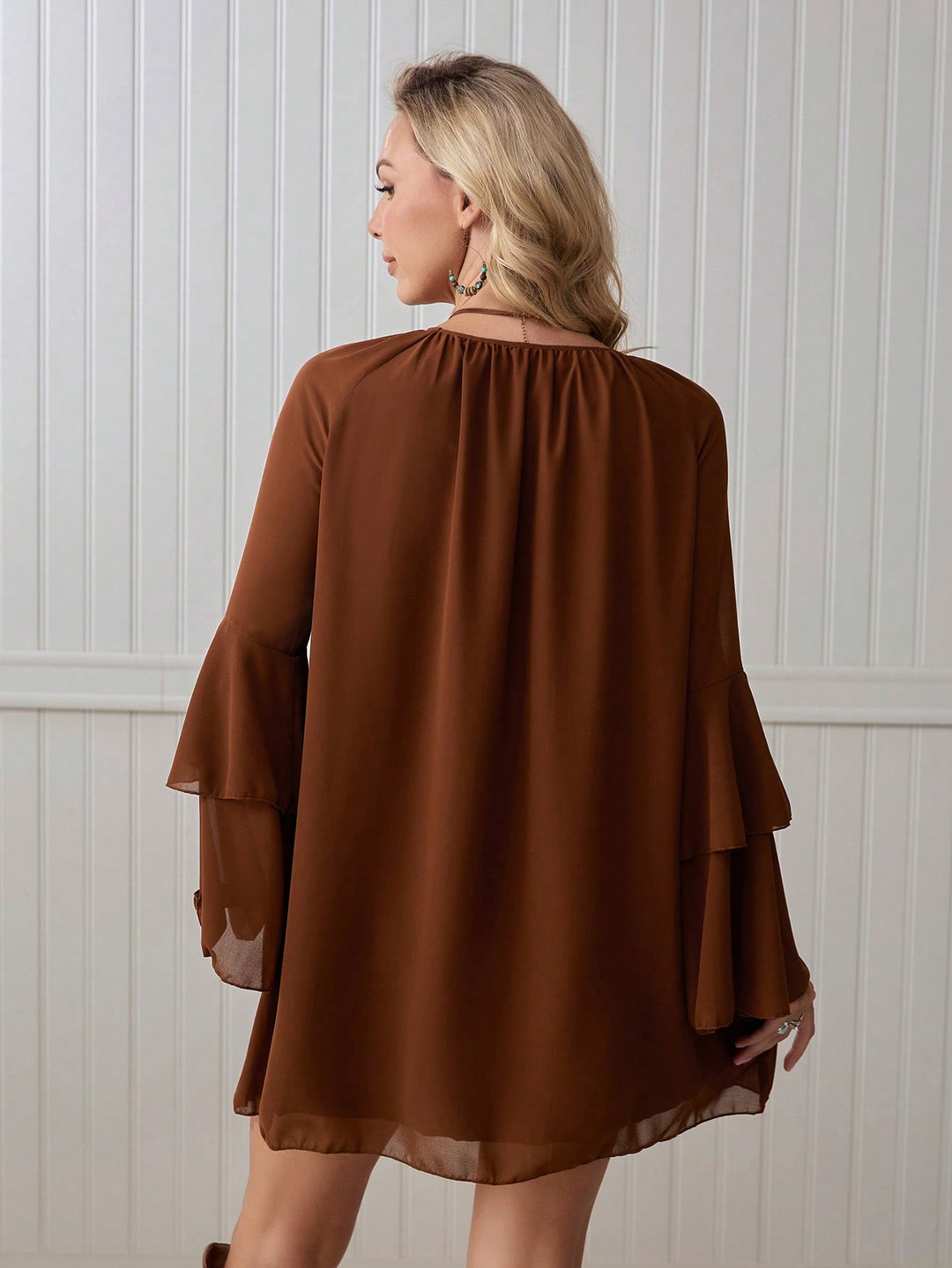 Rochie scurtă SHEIN, maro