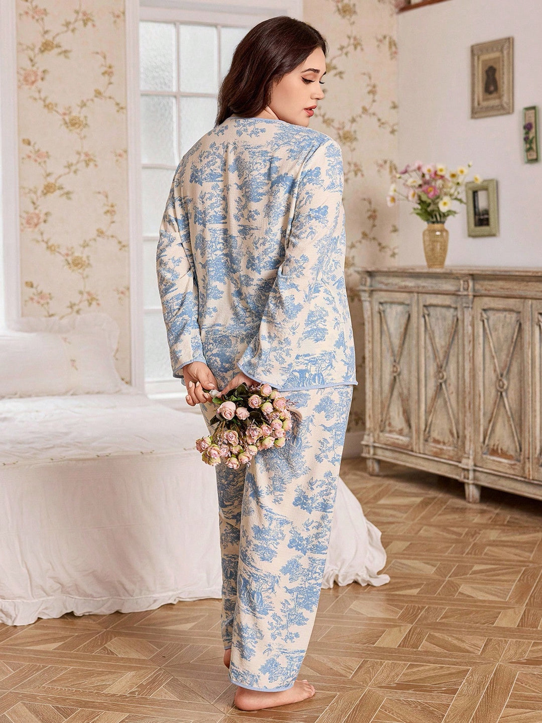 Set pijamale SHEIN, albastru
