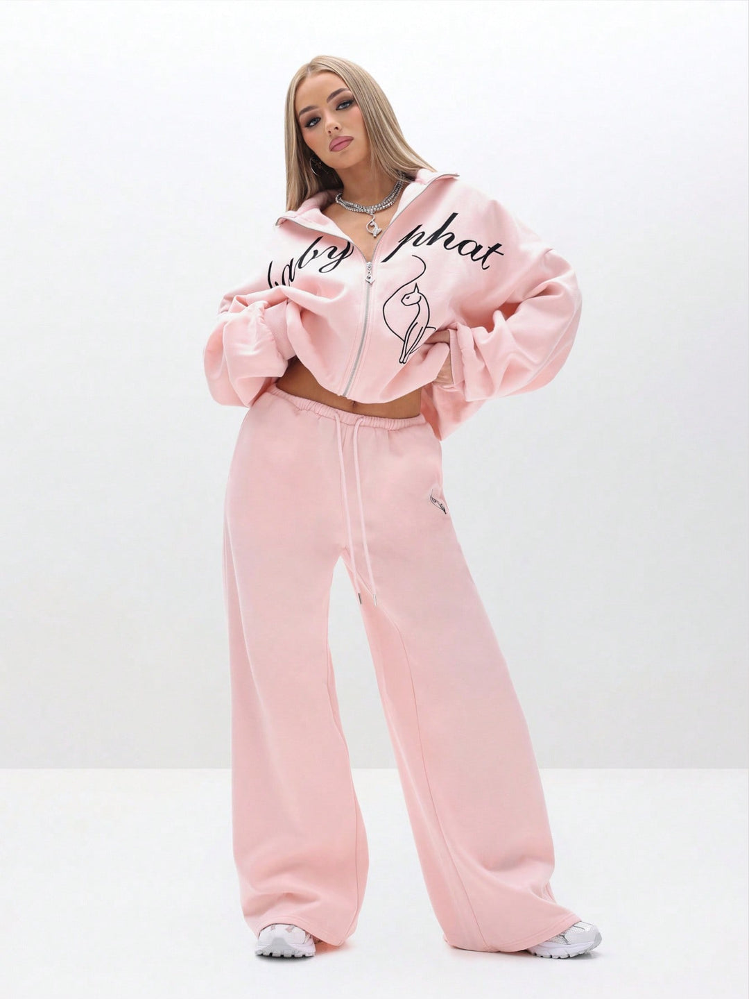 Pantaloni SHEIN, roz
