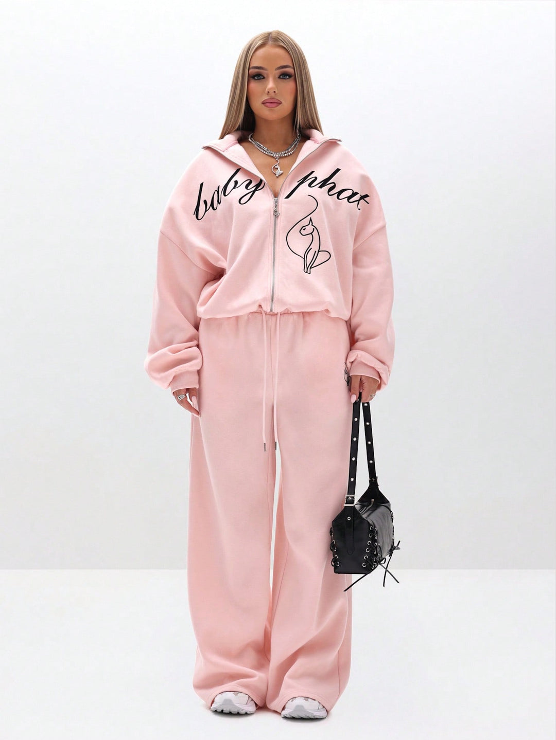 Pantaloni SHEIN, roz