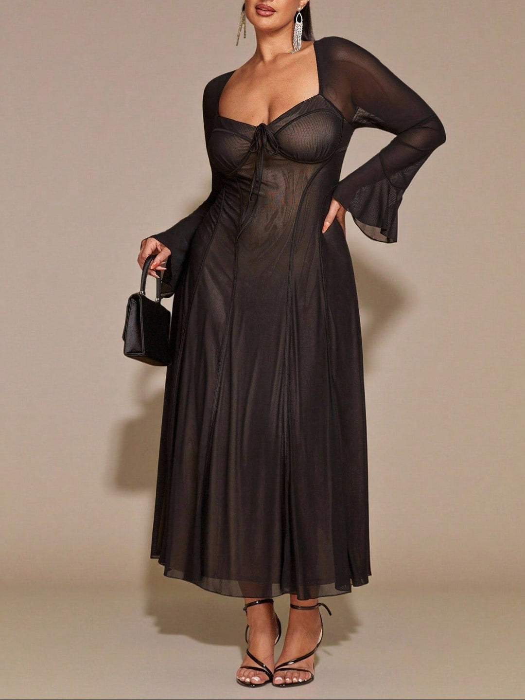 Rochie maxi SHEIN, negru