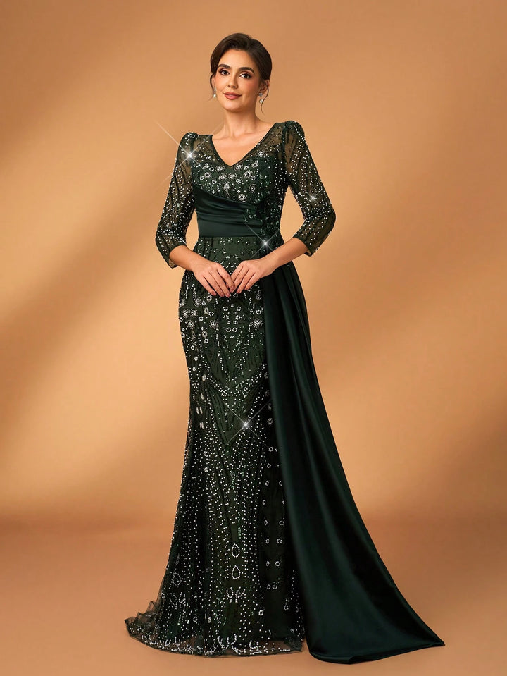 Rochie maxi SHEIN, verde