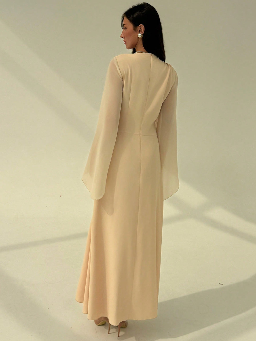 Rochie maxi SHEIN, crem