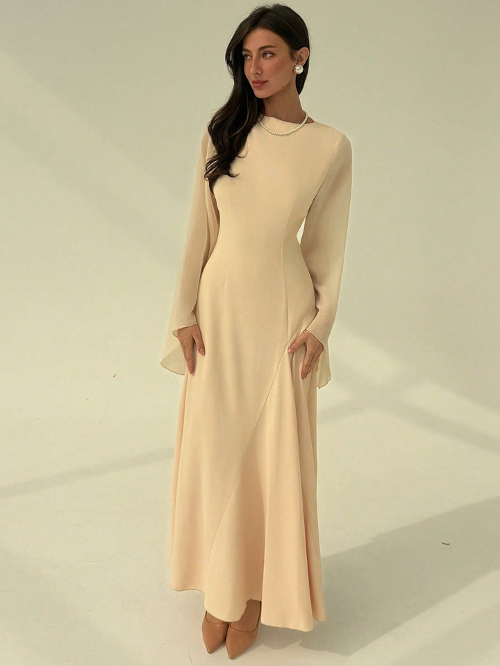 Rochie maxi SHEIN, crem