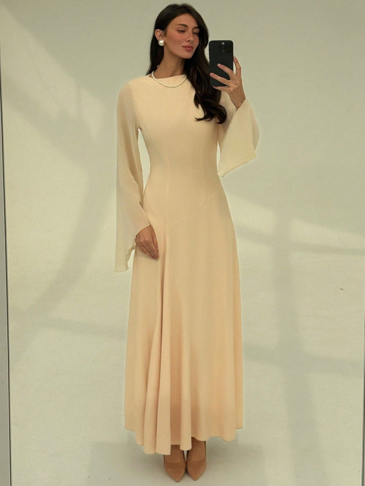 Rochie maxi SHEIN, crem