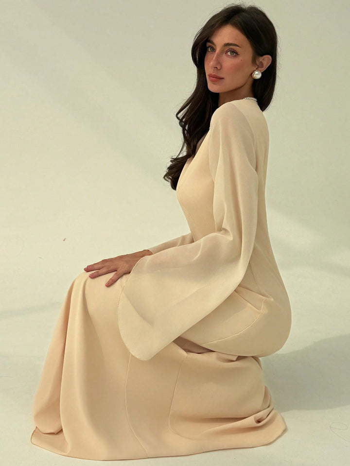 Rochie maxi SHEIN, crem