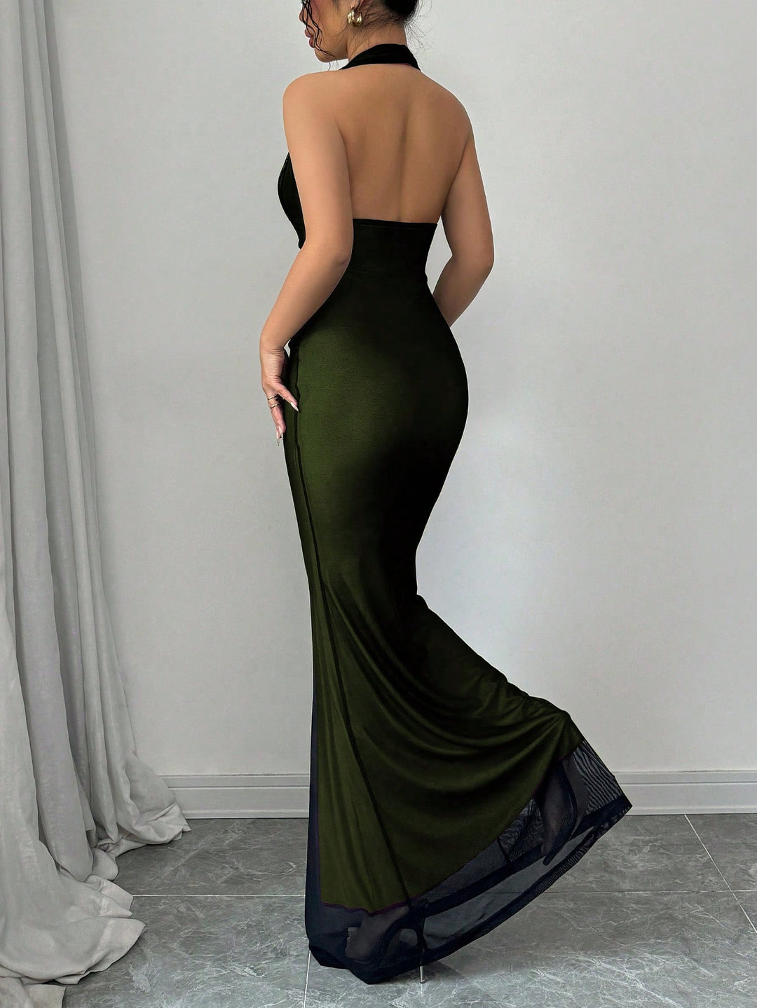 Rochie maxi SHEIN, verde