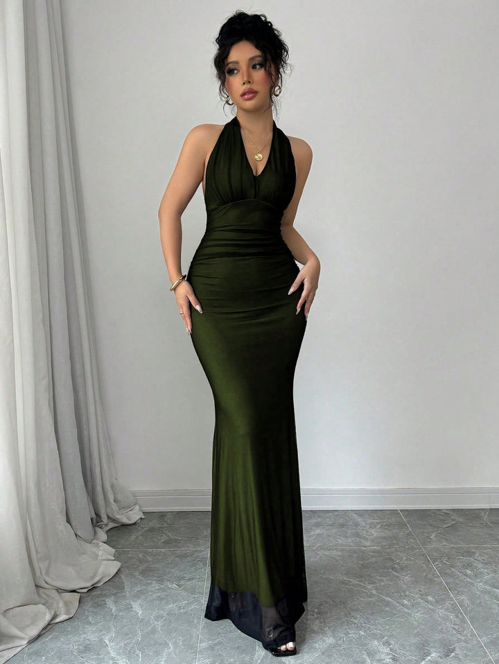 Rochie maxi SHEIN, verde