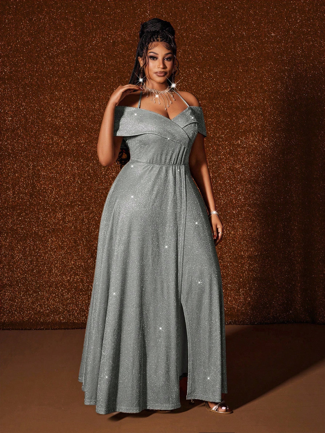Rochie SHEIN, argintiu