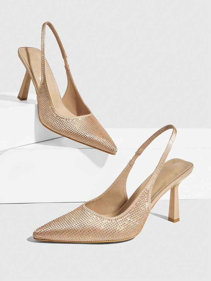 Pantofi cu toc SHEIN, auriu