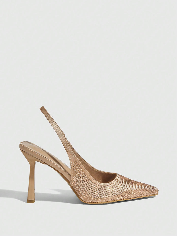 Pantofi cu toc SHEIN, auriu