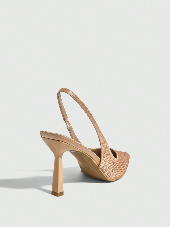 Pantofi cu toc SHEIN, auriu