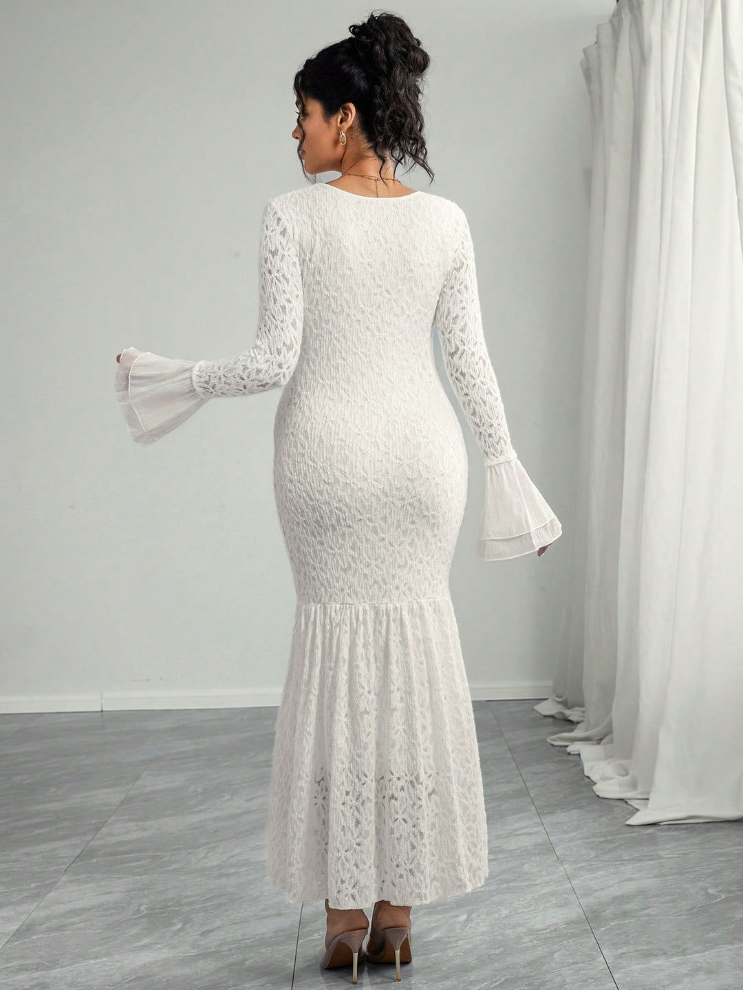 Rochie maxi SHEIN, alb