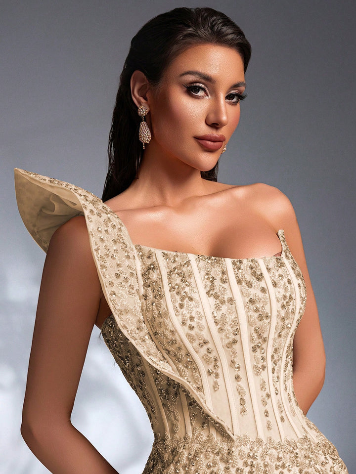 Rochie de ocazie SHEIN, auriu