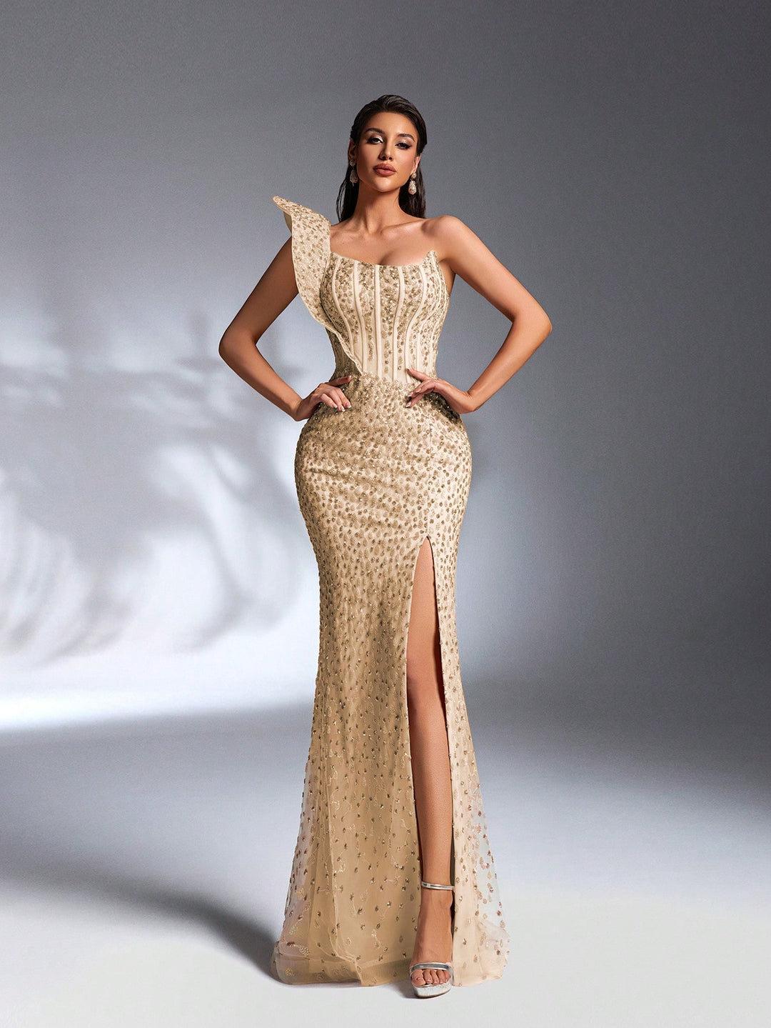 Rochie de ocazie SHEIN, auriu