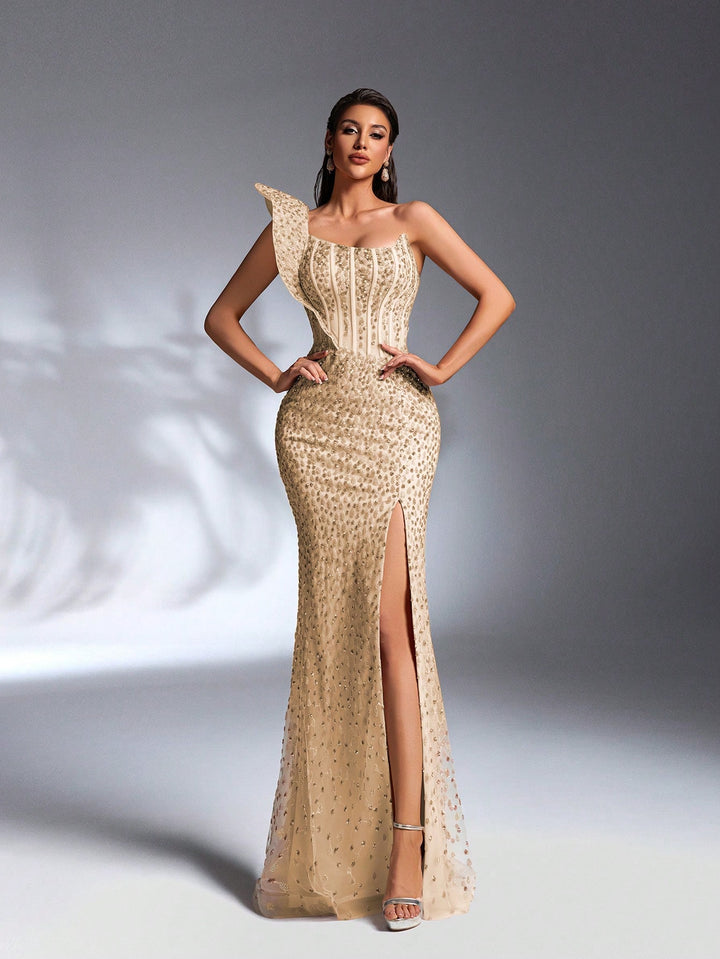 Rochie de ocazie SHEIN, auriu