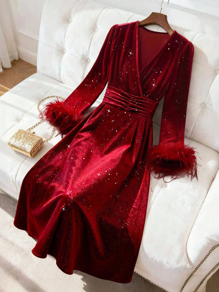 Rochie midi SHEIN, vișiniu