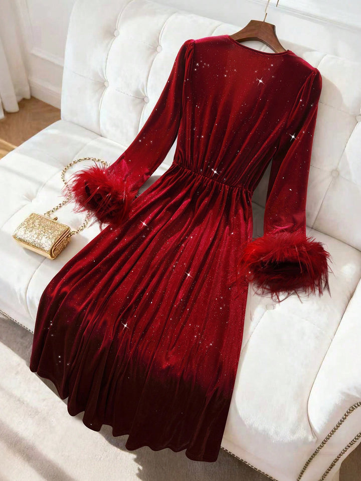Rochie midi SHEIN, vișiniu