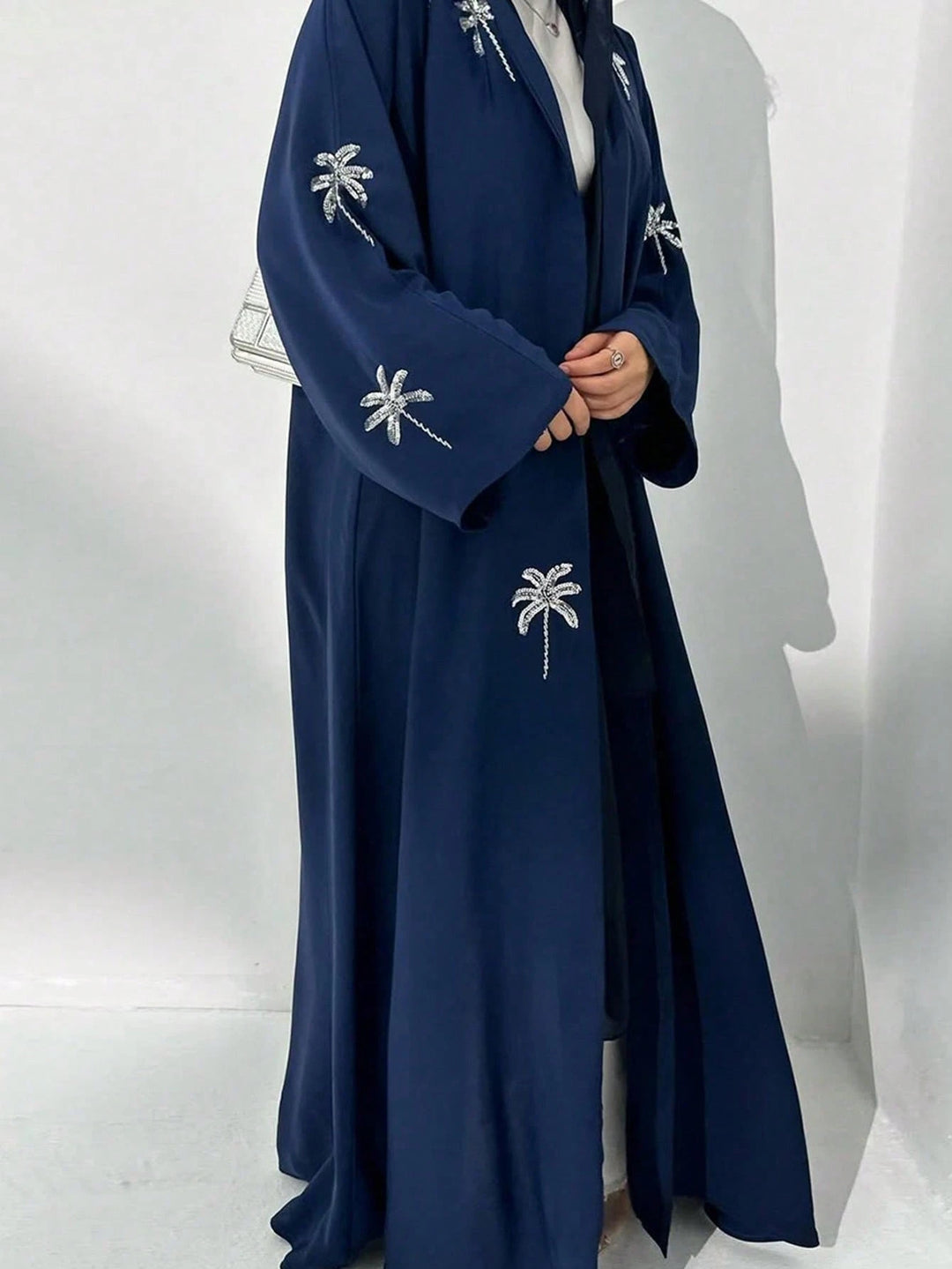Cardigan lung SHEIN, albastru
