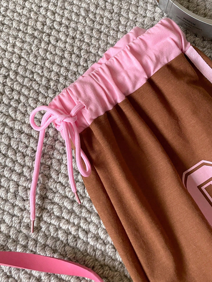 Pantaloni SHEIN, maro
