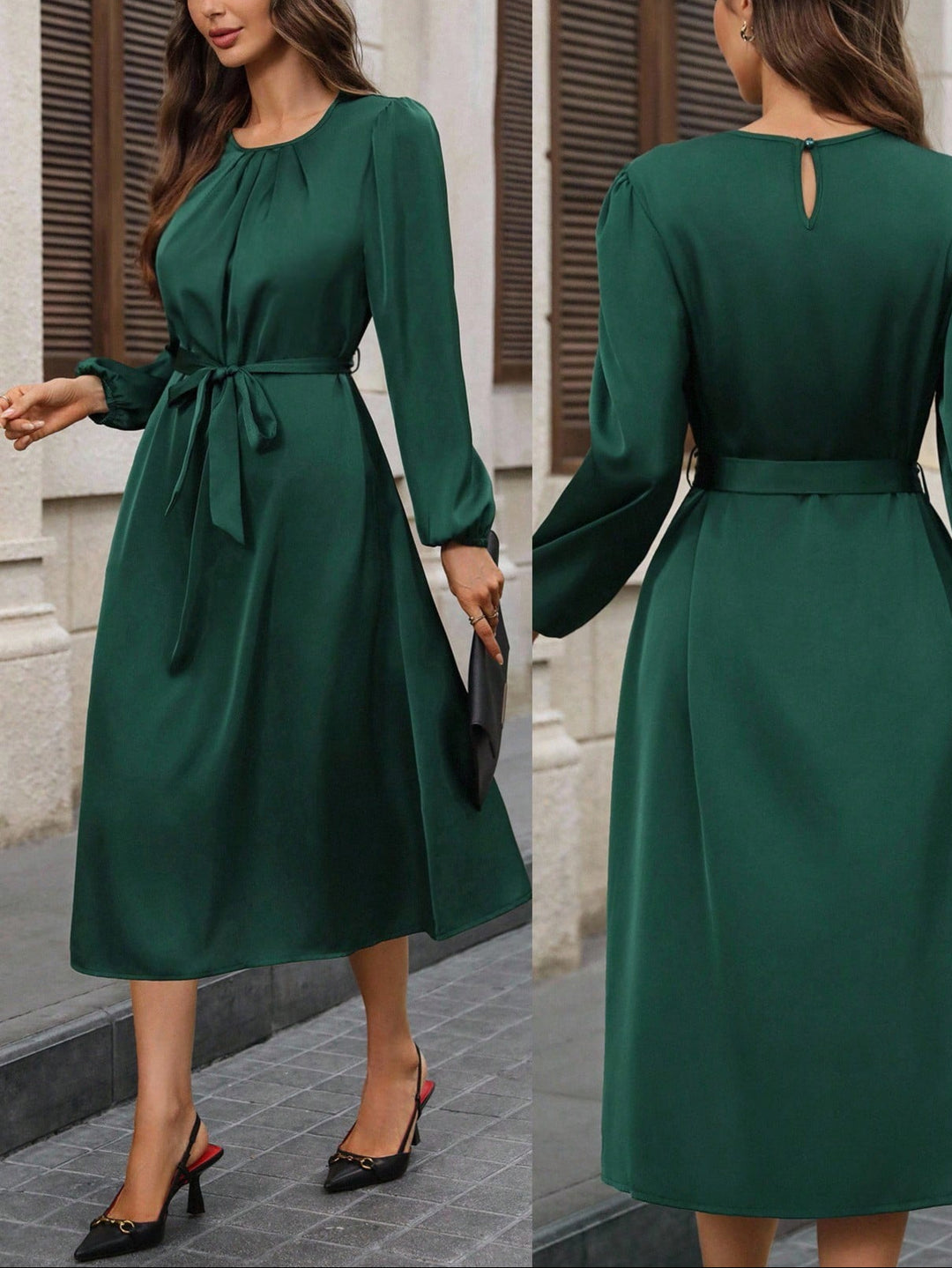 Rochie midi Shein, verde