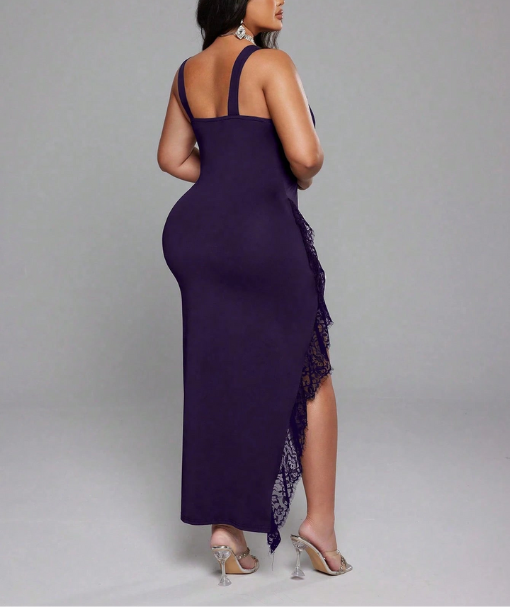 Shein Curve+ maxi ruha, lila