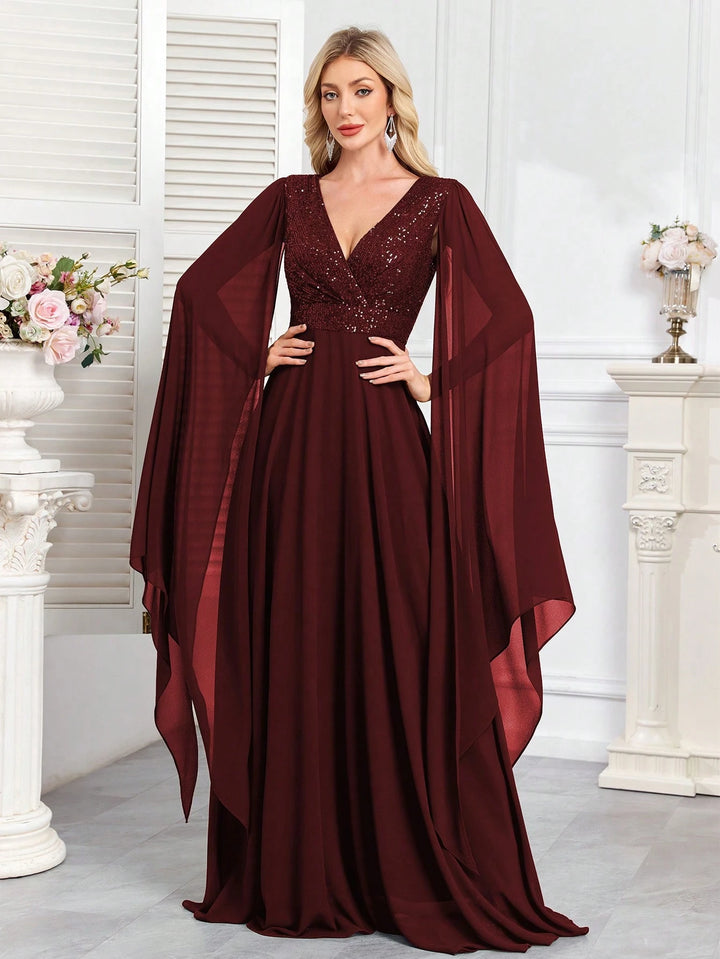 Rochie de ocazie SHEIN, vișiniu