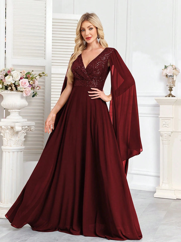 Rochie de ocazie SHEIN, vișiniu