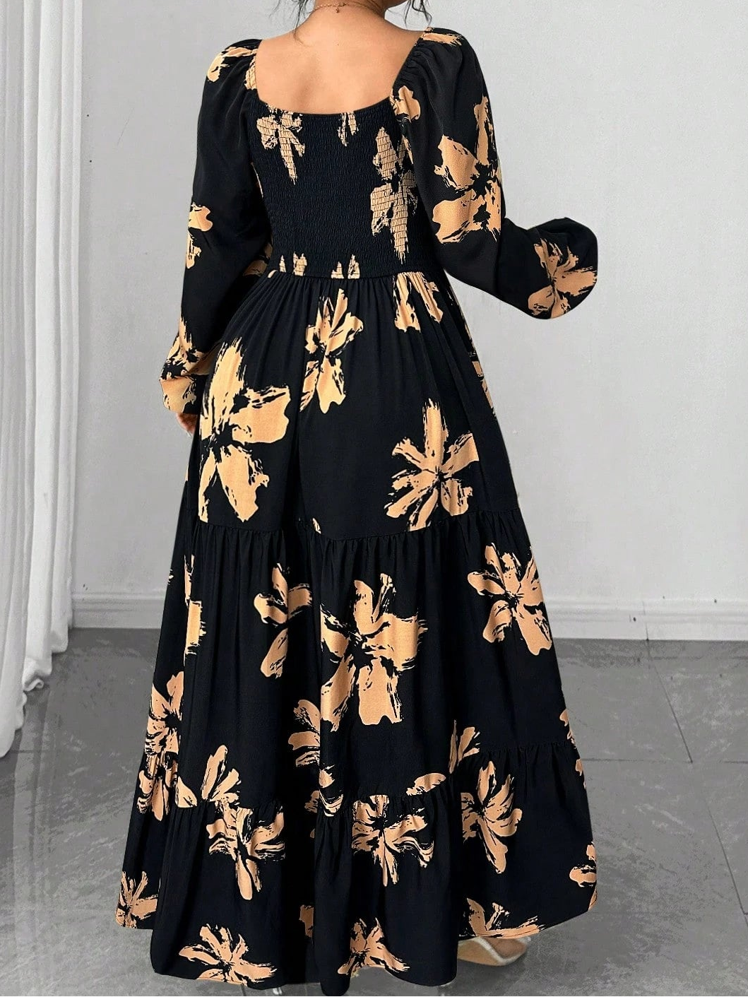 Rochie maxi Shein Curve+, mix culori