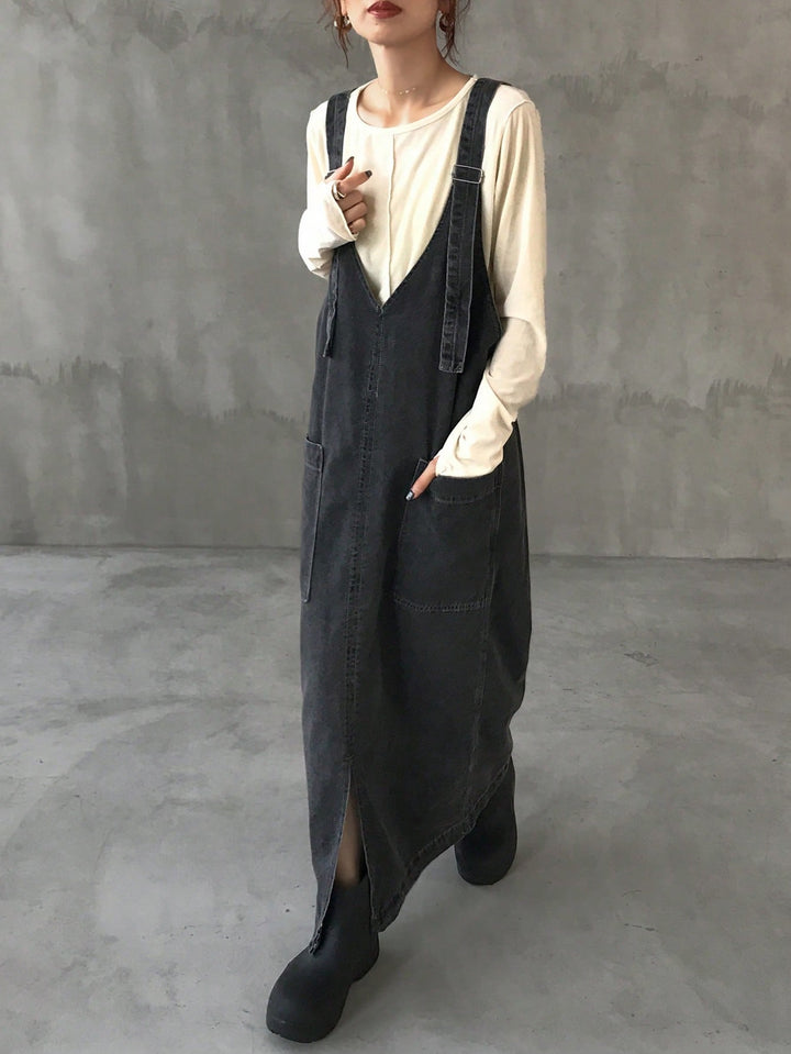 SHEIN maxi ruha, fekete
