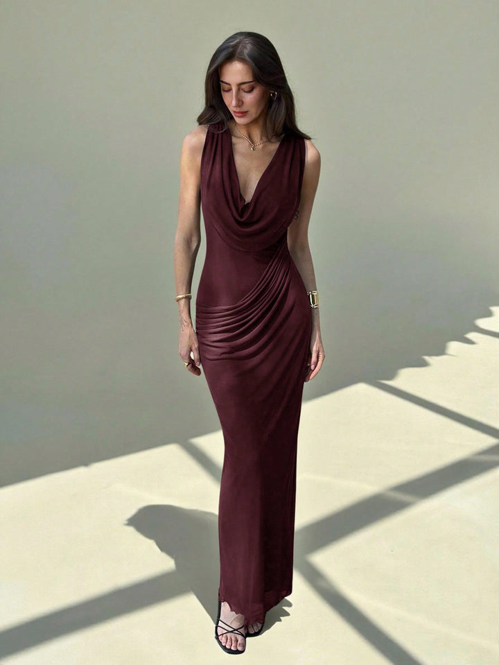 Rochie maxi SHEIN, vișiniu