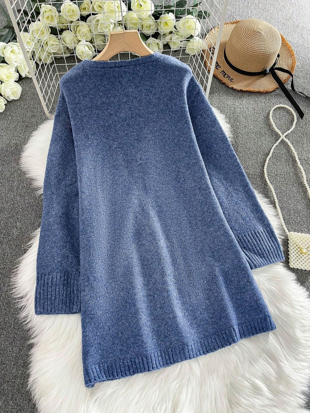 Cardigan SHEIN, albastru