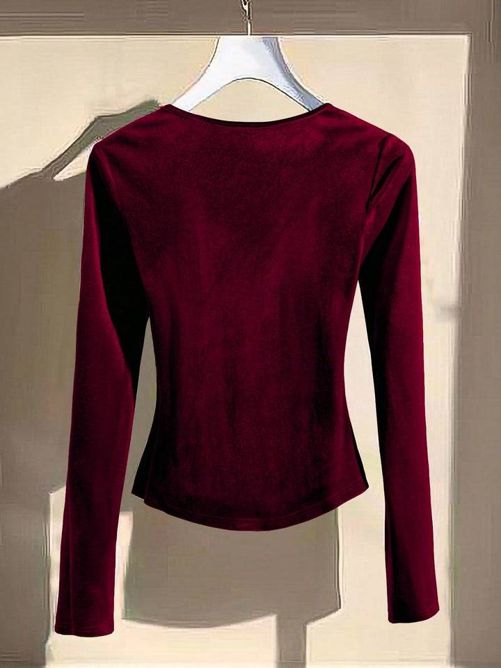 Tricou SHEIN, vișiniu