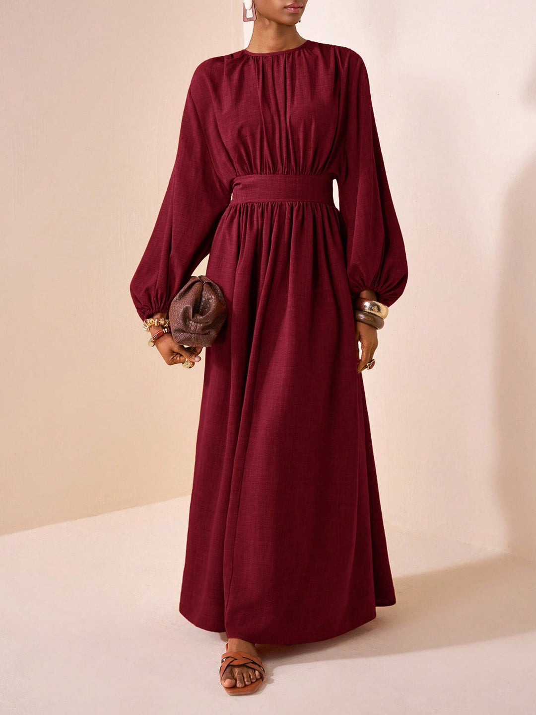 Rochie maxi SHEIN, vișiniu