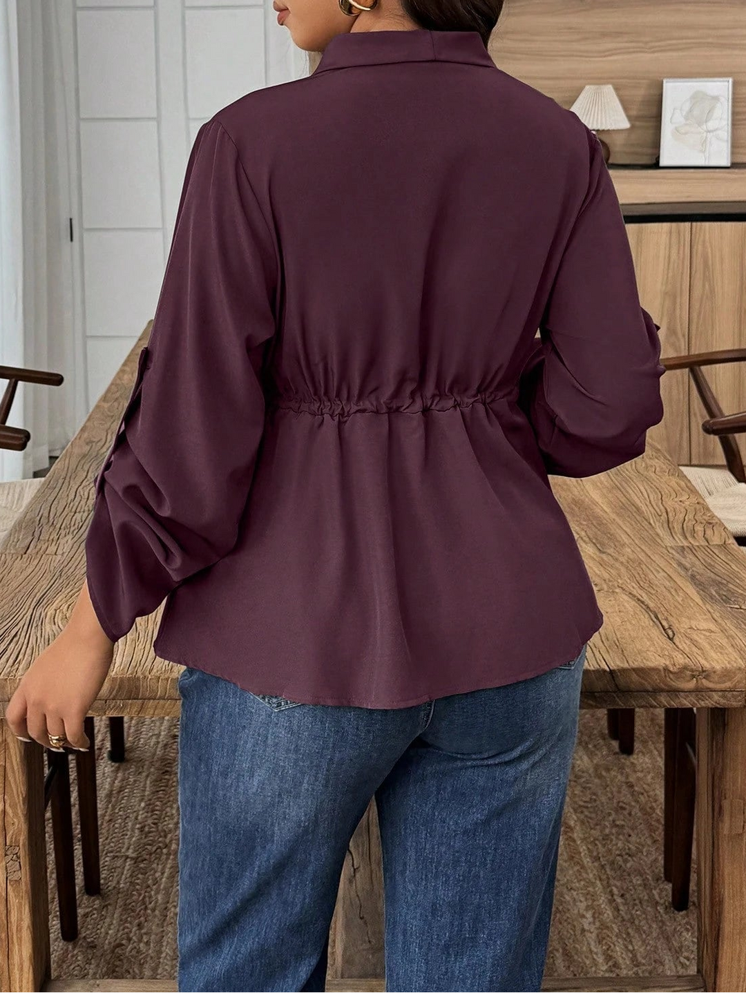 SHEIN, burgundi ing