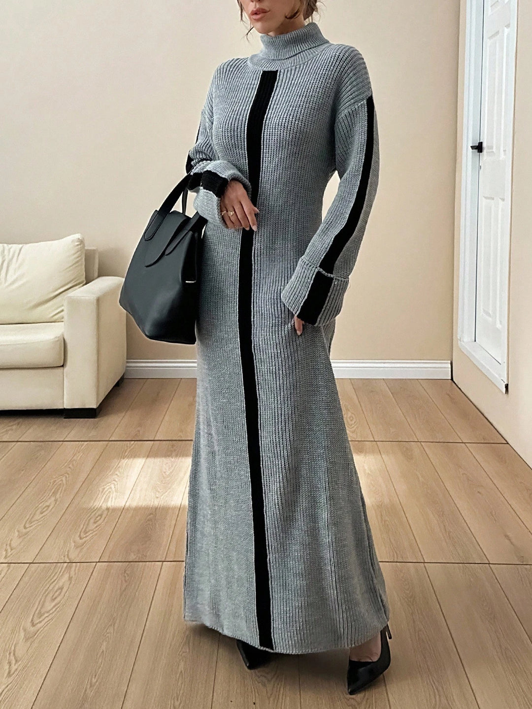 Rochie maxi SHEIN, gri