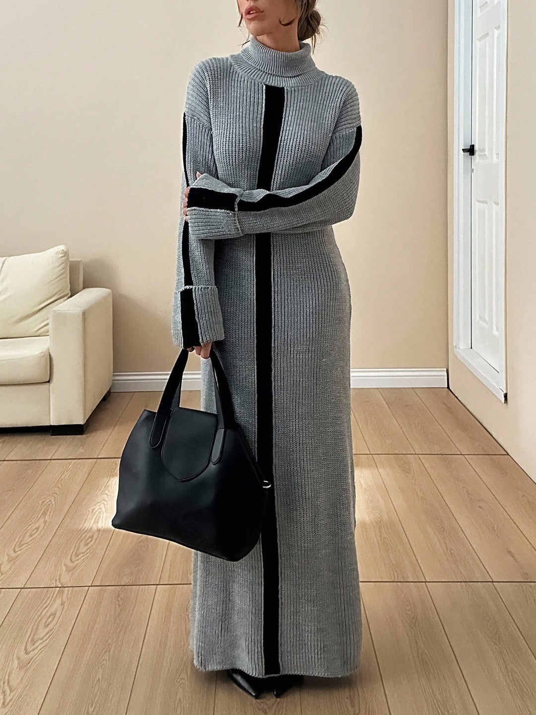Rochie maxi SHEIN, gri