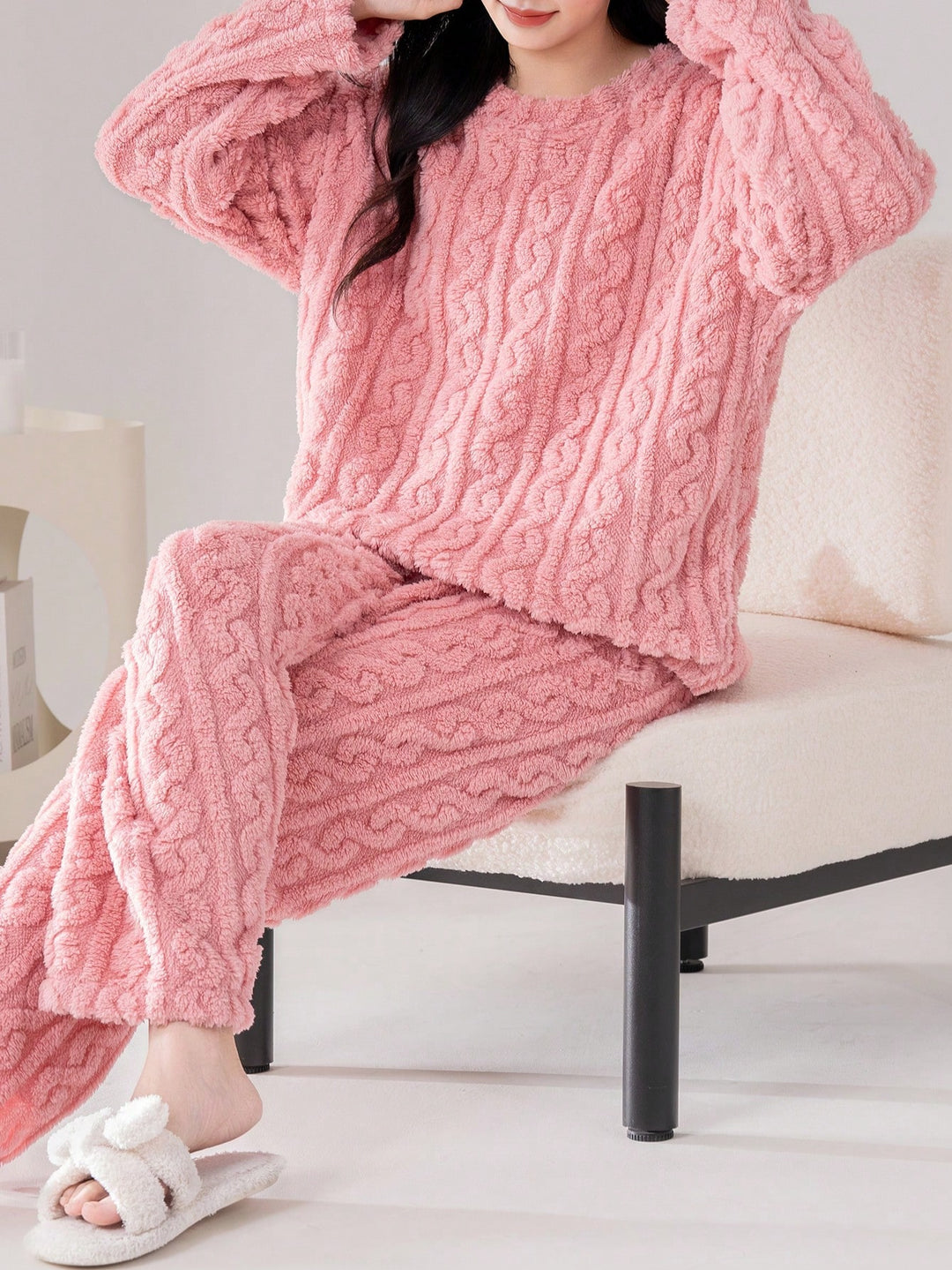 Compleu pijamale SHEIN, roz