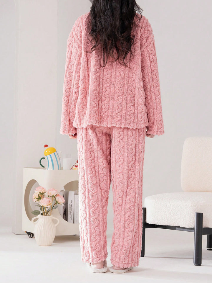 Compleu pijamale SHEIN, roz