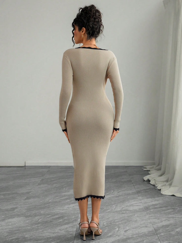 Rochie midi SHEIN, bej