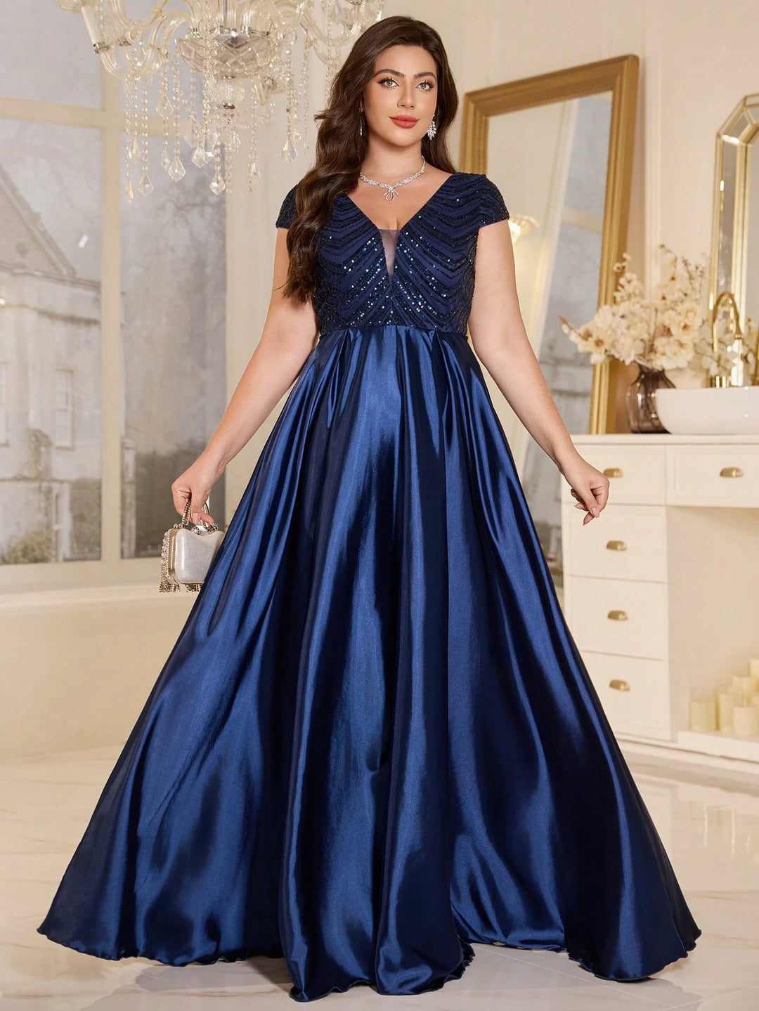 Rochie maxi SHEIN, albastru