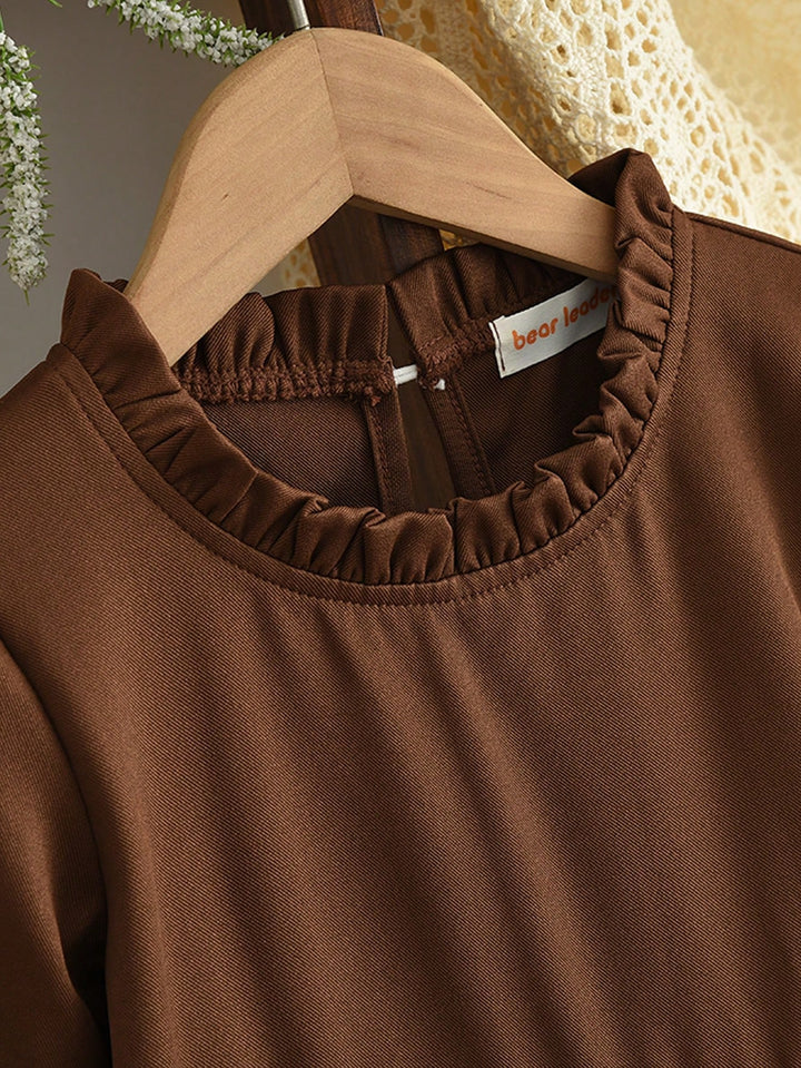 Set rochie și vestă SHEIN, maro