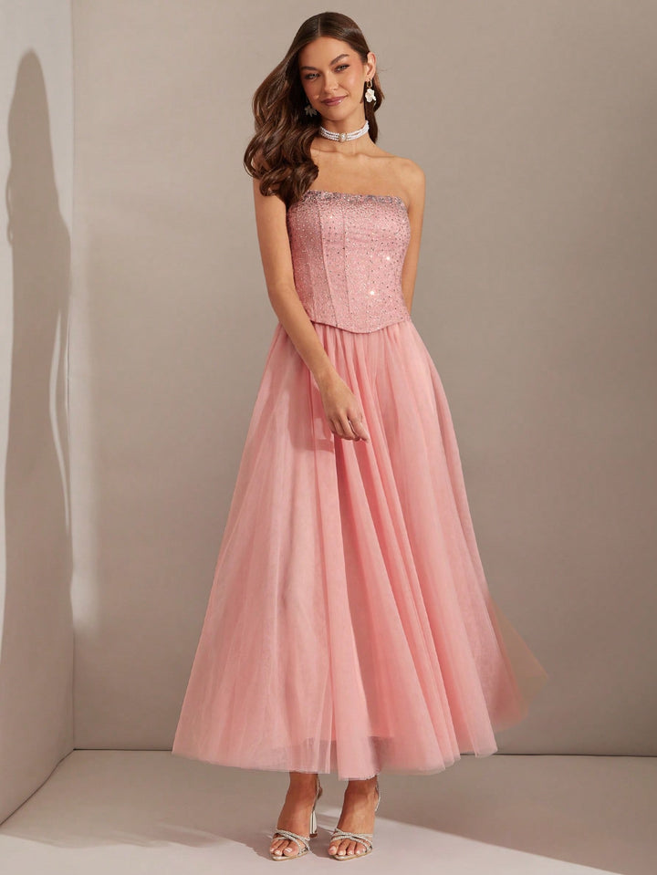 Rochie maxi SHEIN, roz