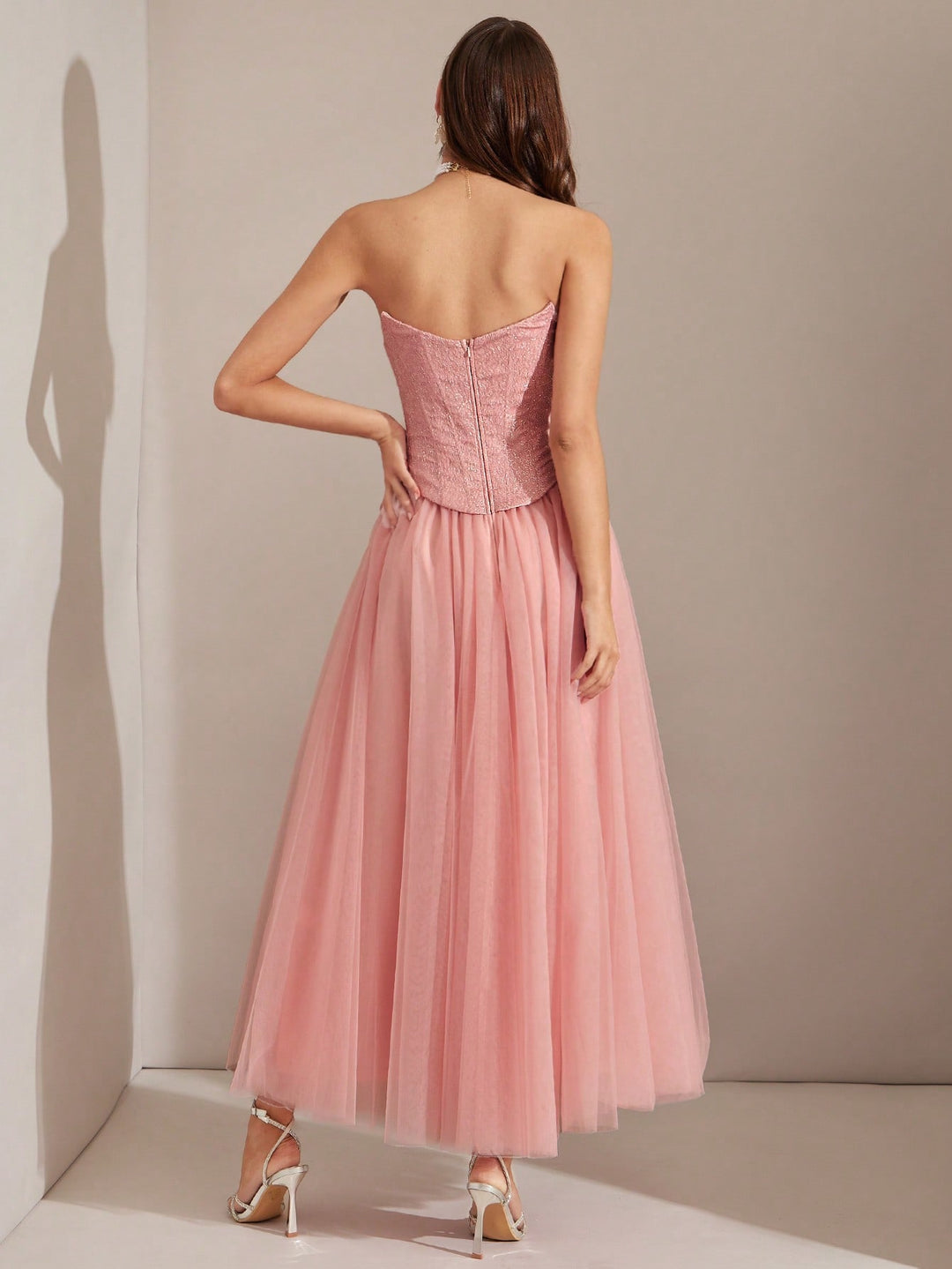 Rochie maxi SHEIN, roz