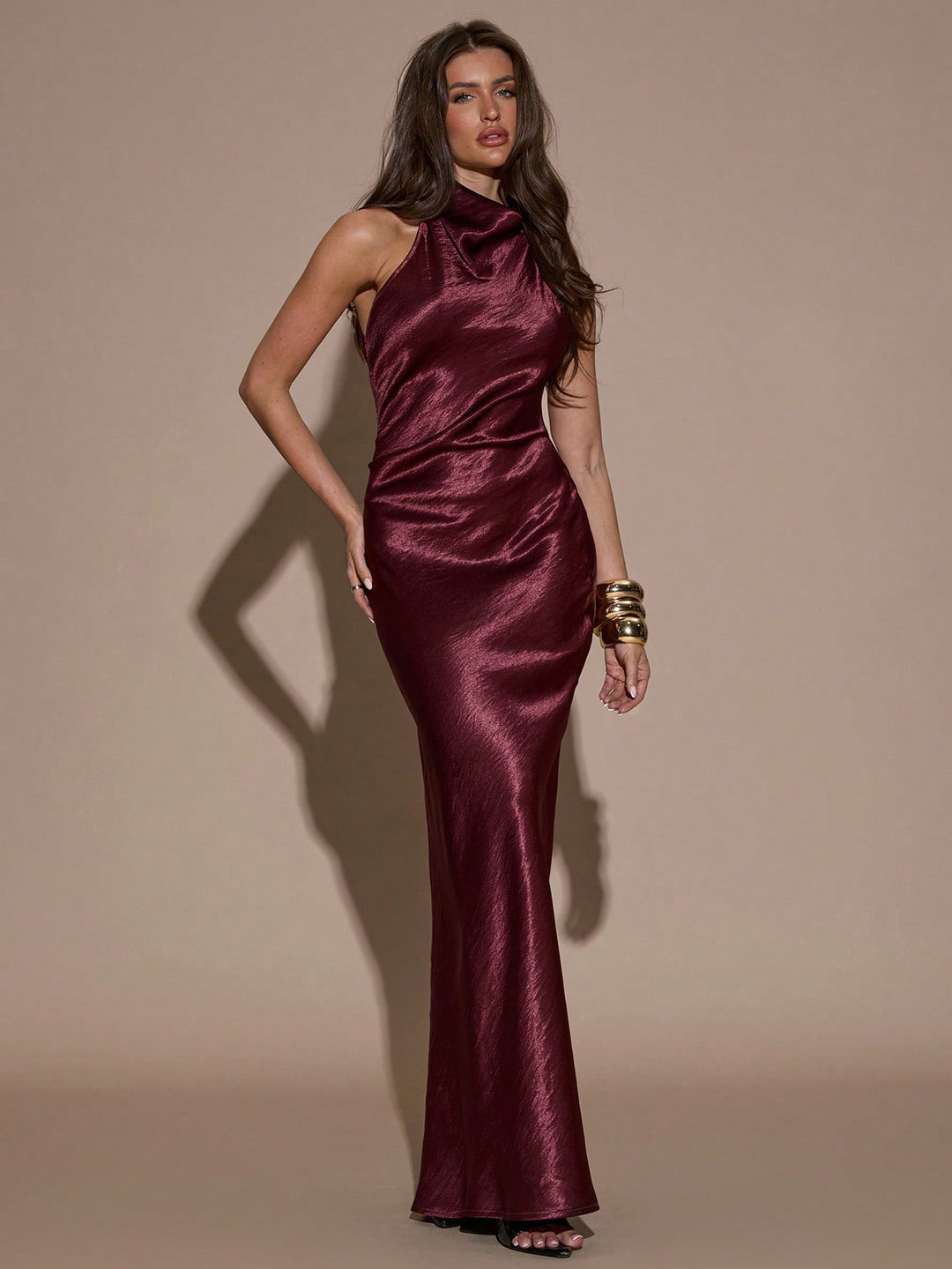 Rochie maxi SHEIN, vișiniu