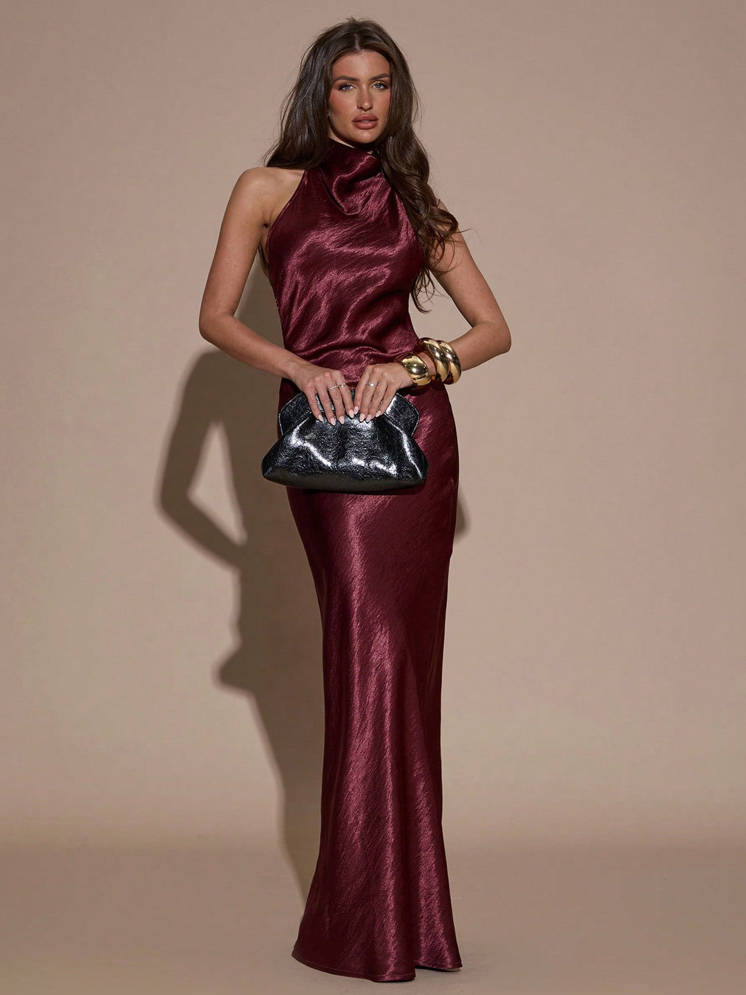 Rochie maxi SHEIN, vișiniu