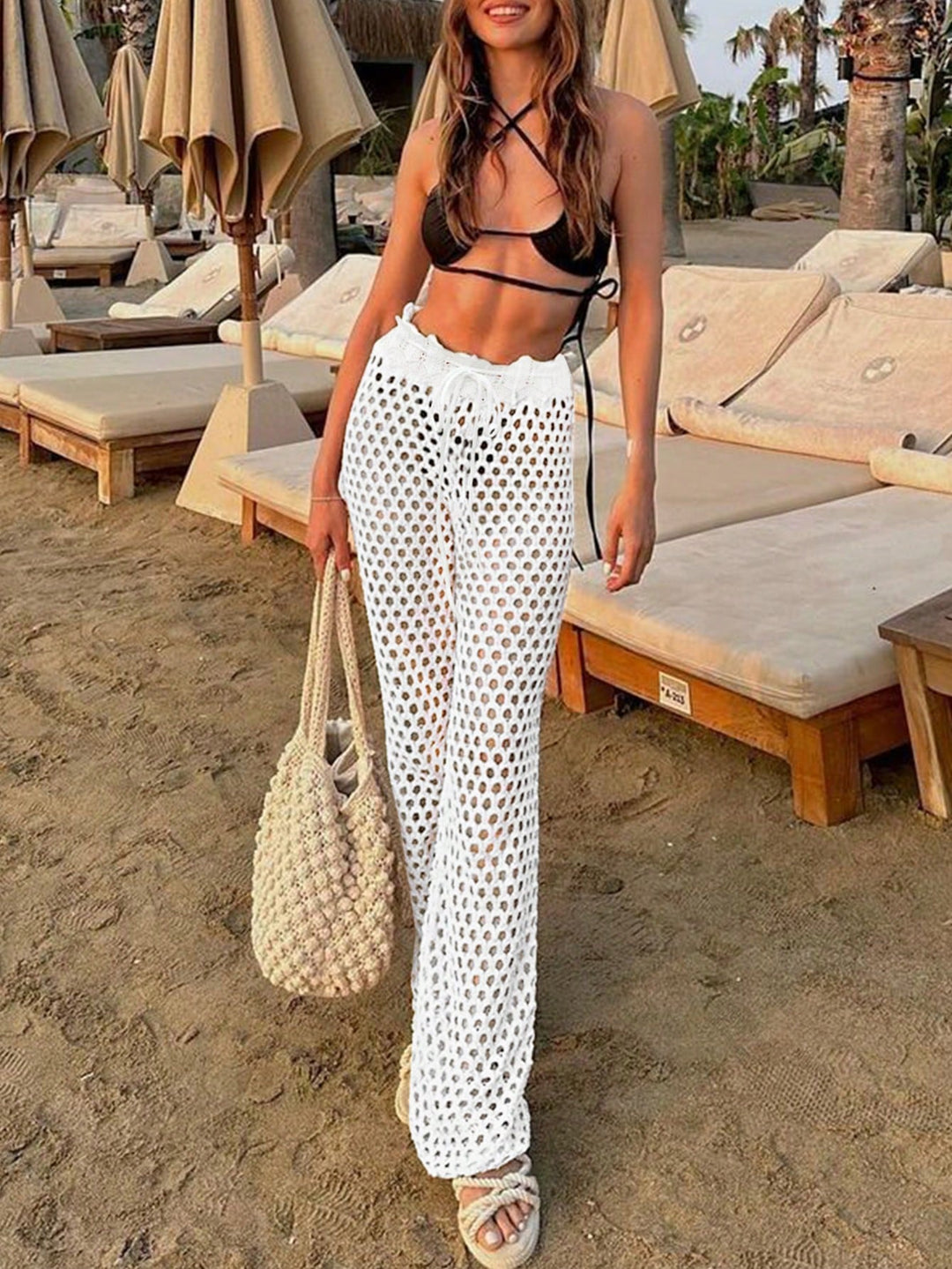 Pantaloni SHEIN, alb