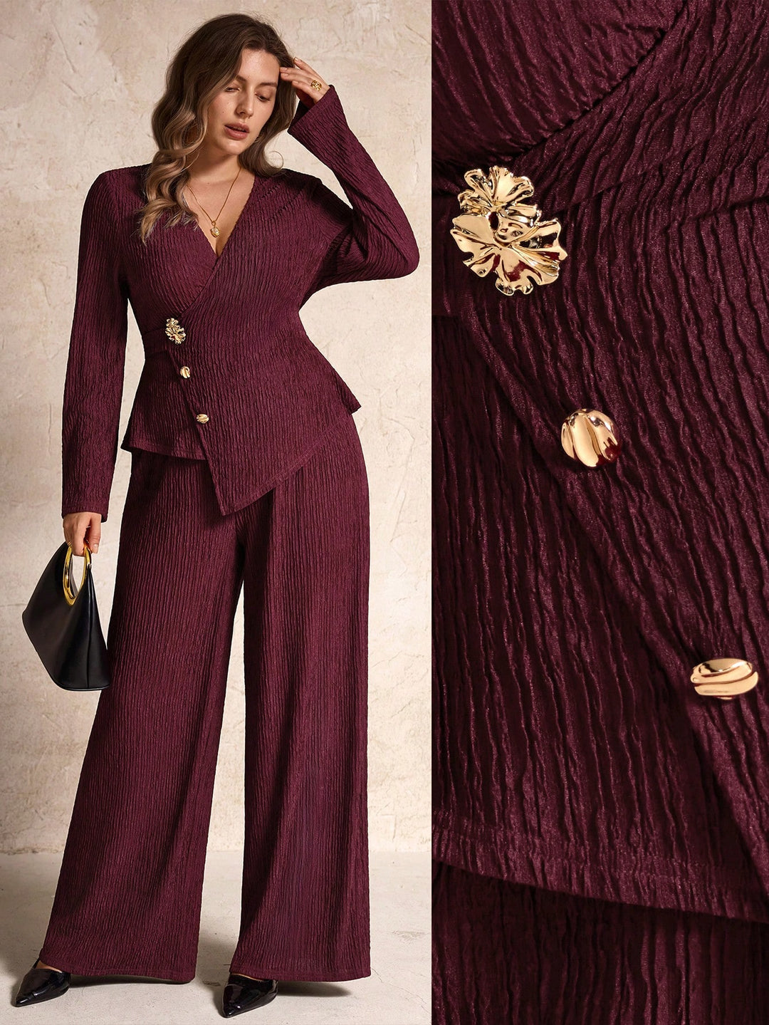 Compleu SHEIN, vișiniu